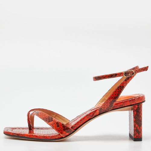 Python Nelly Ankle Strap Sandals Size 37 - Alexandre Birman - Modalova