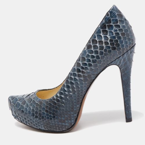 Alexandre Birman Two Tone Python Platform Pumps Size 37 - Alexandre Birman - Modalova