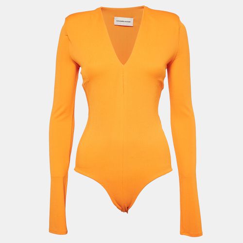 Alexandre Vauthier Orange Jersey V-Neck Bodysuit M - Alexandre Vauthier - Modalova