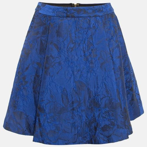 Alice + Olivia Blue Floral Jacquard Pleated Mini Skirt S - Alice + Olivia - Modalova