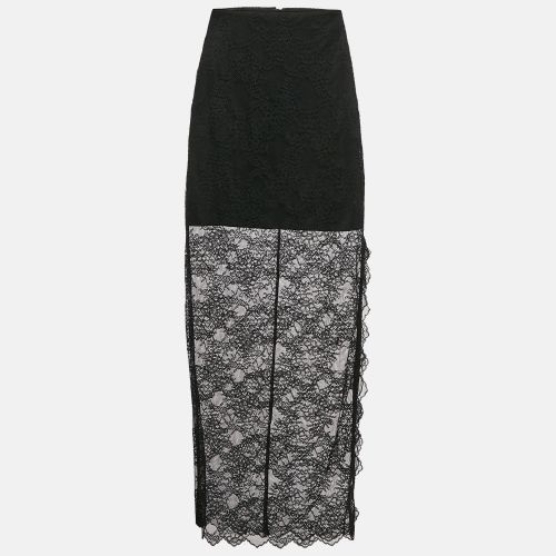 Alice + Olivia Black Floral Lace Iyanna Maxi Skirt M - Alice + Olivia - Modalova