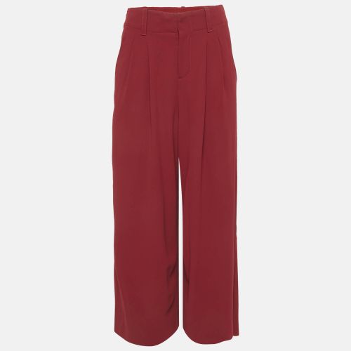 Alice + Olivia Burgundy Chiffon Flared Trousers M - Alice + Olivia - Modalova
