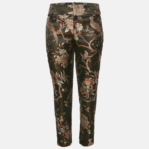 Alice + Olivia Black Floral Jacquard Trousers S - Alice + Olivia - Modalova