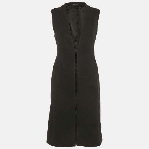 Alice + Olivia Black Crepe Sleeveless Long Coat S - Alice + Olivia - Modalova