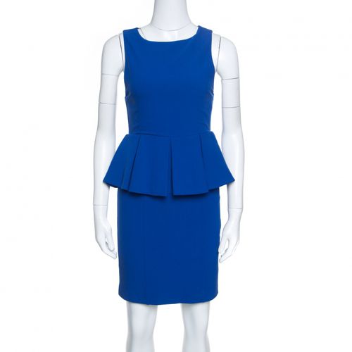 Alice + Olivia June Cobalt Blue Sleeveless Peplum Dress S - Alice + Olivia - Modalova