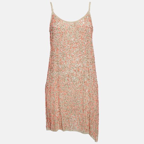 AllSaints Sequin Crepe Sleeveless Raw-Edge Mini Dress M - All Saints - Modalova