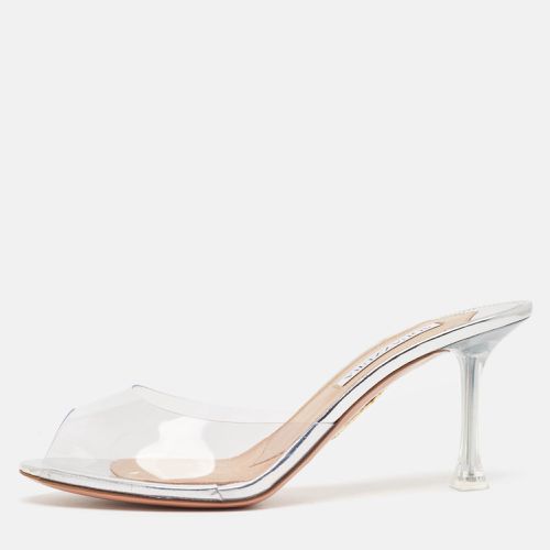 Aquazzura Transparent PVC Carrie Plexi Mules Size 38.5 - Aquazzura - Modalova