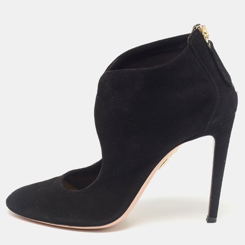 Aquazzura Black Suede Ankle Length Boots Size 38 - Aquazzura - Modalova