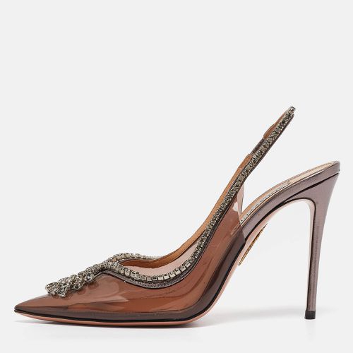 Aquazzura Metallic/Transparent Leather and PVC Seduction Pumps Size 38 - Aquazzura - Modalova