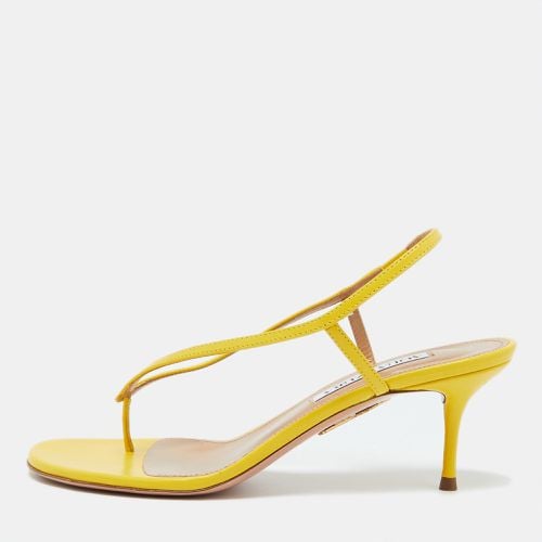 Aquazzura Yellow Leather Divina Slingback Sandals Size 36 - Aquazzura - Modalova