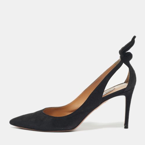 Aquazzura Black Suede Bow Tie Pumps Size 38 - Aquazzura - Modalova