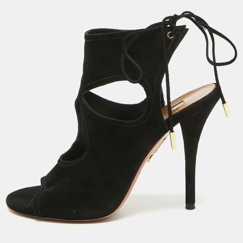 Aquazzura Black Suede Sexy Thing Sandals Size 37 - Aquazzura - Modalova