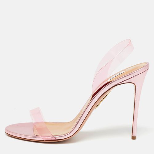 Aquazzura Pink PVC So Nude Slingback Sandals Size 40.5 - Aquazzura - Modalova