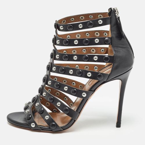 Aquazzura Black Leather Studded Gladiator Sandals Size 36 - Aquazzura - Modalova