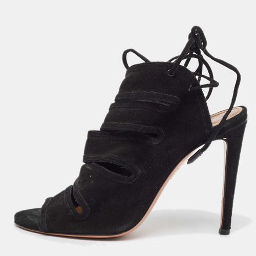 Aquazzura Black Suede Sloane Sandals Size 36 - Aquazzura - Modalova