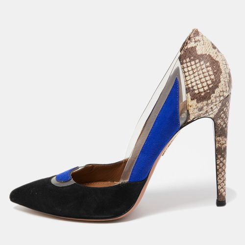 Aquazzura Multicolor Suede, PVC and Python Fearless Pumps Size 37.5 - Aquazzura - Modalova