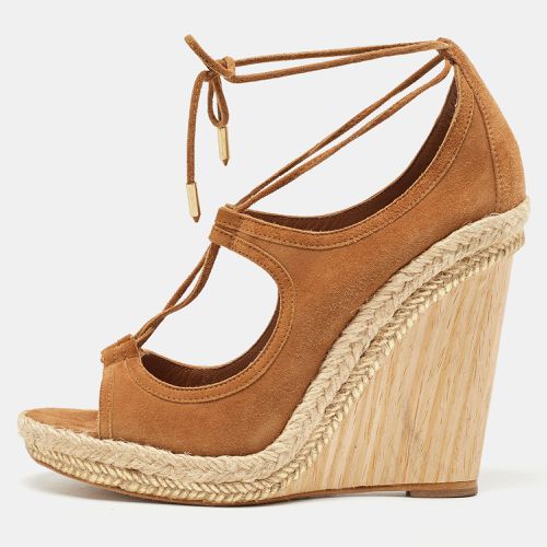 Suede Sexy Thing Cutout Wedge Sandals Size 37.5 - Aquazzura - Modalova