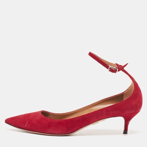 Aquazzura Red Suede Pointed Toe Pumps Size 37.5 - Aquazzura - Modalova