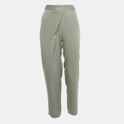 Armani Collezioni Grey Stretch Crepe Elasticated Waist Pants S - Armani Collezioni - Modalova