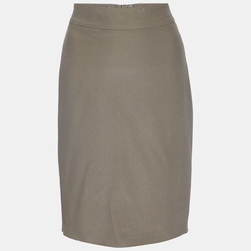 Armani Collezioni Brown Silk Crepe Pencil Skirt M - Armani Collezioni - Modalova