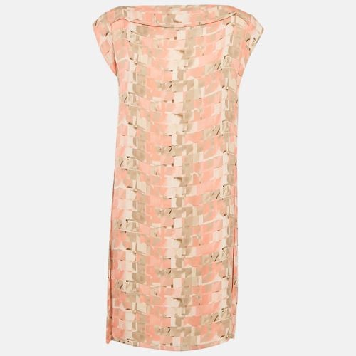 Armani Collezioni Pink Printed Silk Short Dress M - Armani Collezioni - Modalova