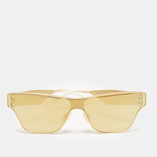 Bottega Veneta Gold Tone/Grey & Gold Mirrored BV1148S Rectangle Sunglasses - Bottega Veneta - Modalova