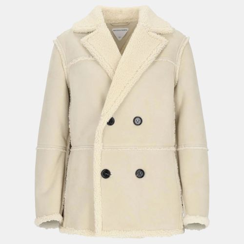 Bottega Veneta White Merino Shearling Blouson Jacket IT 40 - Bottega Veneta - Modalova