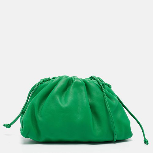 Bottega Veneta Green Leather Mini The Pouch Bag - Bottega Veneta - Modalova