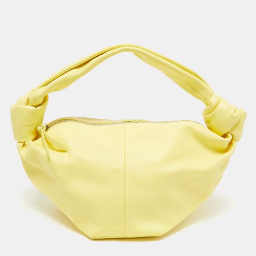 Bottega Veneta Yellow Leather Mini Double Knot Bag - Bottega Veneta - Modalova