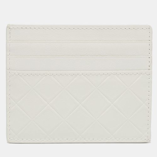 Diamond Embossed Leather Card Holder - Bottega Veneta - Modalova