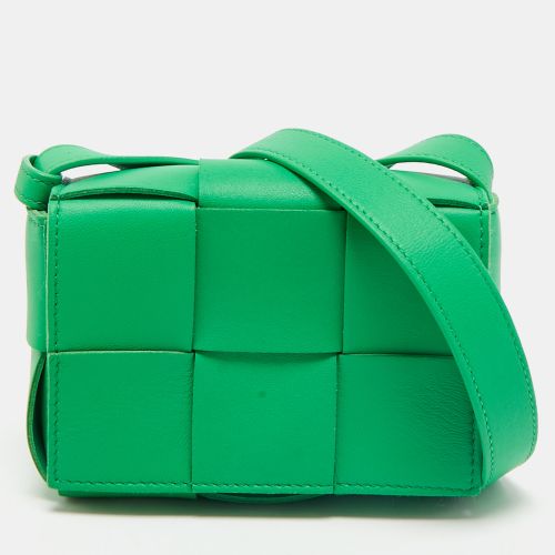 Bottega Veneta Green Intrecciato Leather Mini Candy Cassette Crossbody Bag - Bottega Veneta - Modalova