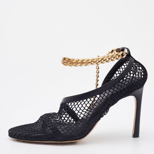 Bottega Veneta Black Stretch Mesh and Leather D'orsay Pumps Size 37 - Bottega Veneta - Modalova