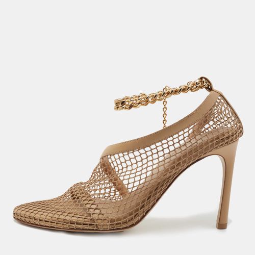 Bottega Veneta Tan Mesh and Leather Ankle Chain D'orsay Pumps Size 40 - Bottega Veneta - Modalova