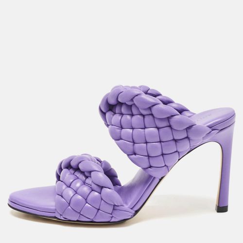 Bottega Veneta Purple Woven Leather Slide Sandals Size 35.5 - Bottega Veneta - Modalova