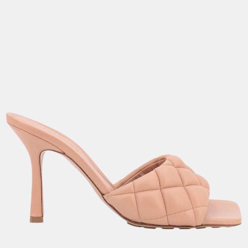 Bottega Veneta Pink Leather Padded Slide Heel Sandals EU 41 - Bottega Veneta - Modalova