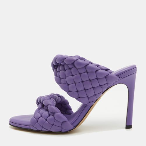 Bottega Veneta Purple Woven Leather Slide Sandals Size 38 - Bottega Veneta - Modalova