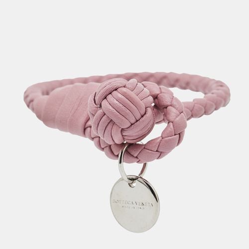 Bottega Veneta Intrecciato Leather Silver Tone Bracelet S - Bottega Veneta - Modalova