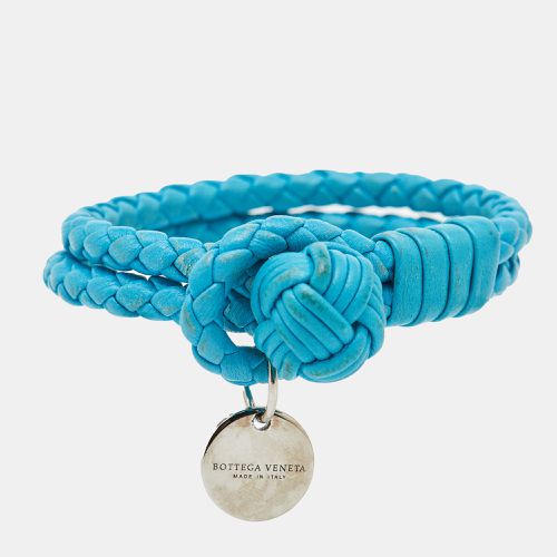 Bottega Veneta Blue Intrecciato Leather Double Knot Bracelet - Bottega Veneta - Modalova