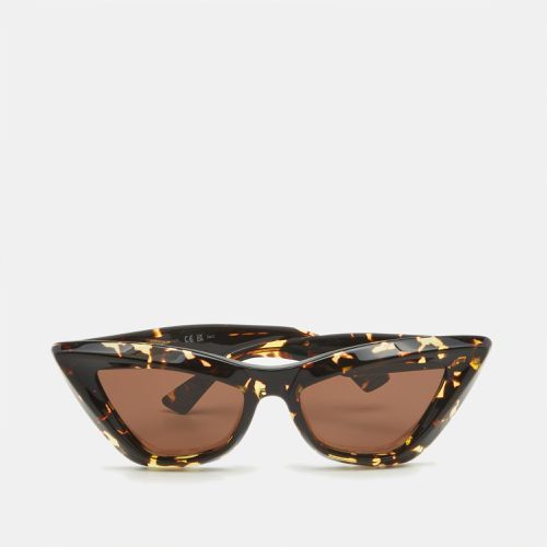 Bottega Veneta Brown Tortoise BV1101S Cat Eye Sunglasses - Bottega Veneta - Modalova