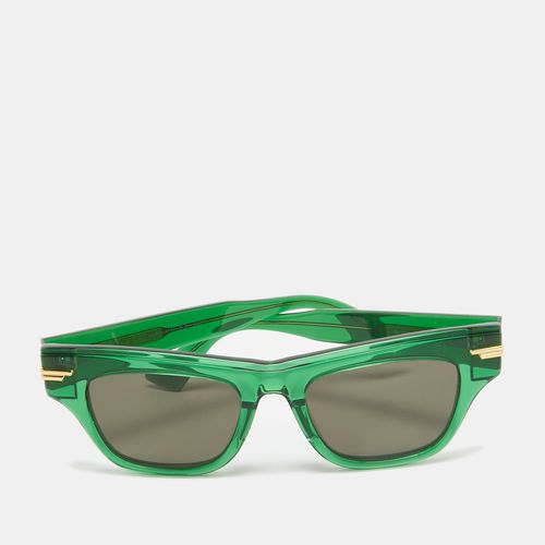 Bottega Veneta Green/Black BV1122S Wayfarer Sunglasses - Bottega Veneta - Modalova