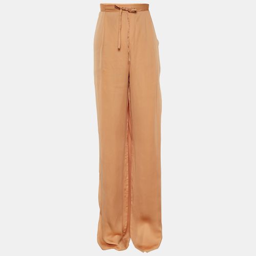 Bottega Veneta Orange Satin Straight Pants M - Bottega Veneta - Modalova