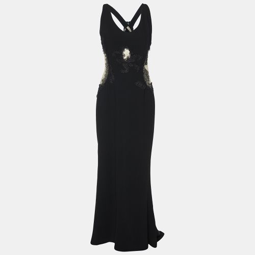 Bottega Veneta Black Lace Trim Crepe Sheer Cut-Out Gown M - Bottega Veneta - Modalova