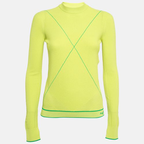 Bottega Veneta Fluorescent Green TechnoSkin Knit Sweatshirt S - Bottega Veneta - Modalova