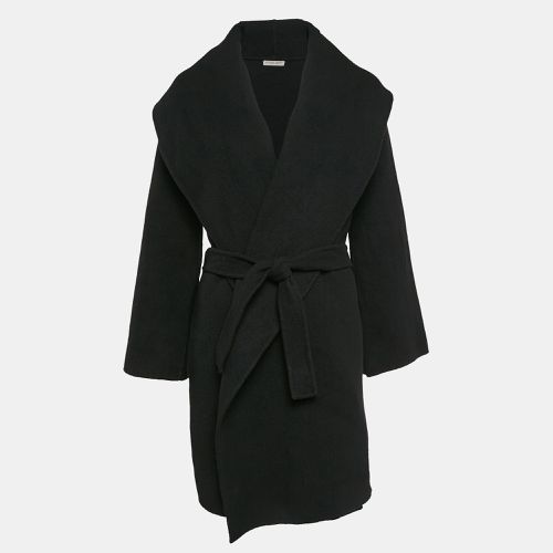 Bottega Veneta Black Wool Open Front Belted Coat XL - Bottega Veneta - Modalova