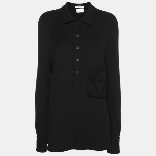 Bottega Veneta Black Viscose Blend Long Sleeve Polo Shirt S - Bottega Veneta - Modalova