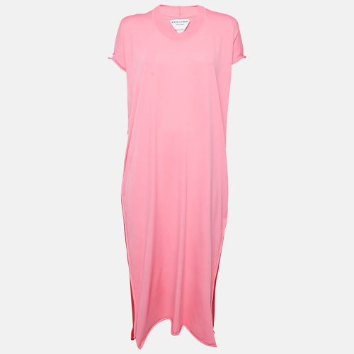 Bottega Veneta Pink/Red Jersey Raw-Edge Detail Kaftan Dress L - Bottega Veneta - Modalova