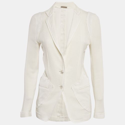 Off- Perforated Cotton Single Breasted Blazer M - Bottega Veneta - Modalova