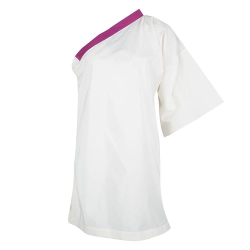 Bottega Veneta Cream and Purple One Shoulder Tunic Top M - Bottega Veneta - Modalova