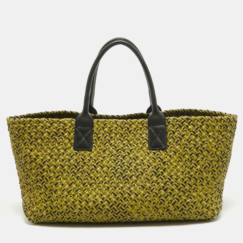 Bottega Veneta Green/Black Intrecciato Leather Limited Edition 302/750 Cabat Tote - Bottega Veneta - Modalova