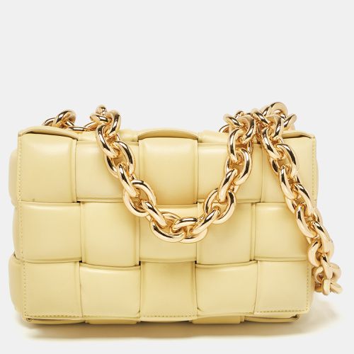 Bottega Veneta Yellow Intrecciato Leather Padded Cassette Chain Bag - Bottega Veneta - Modalova